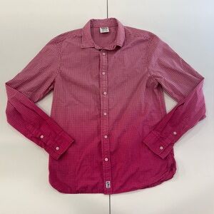 BILLIONAIRE BOYS CLUB Button Shirt Long Sleeve Astronaut Red Checkered Men’s M